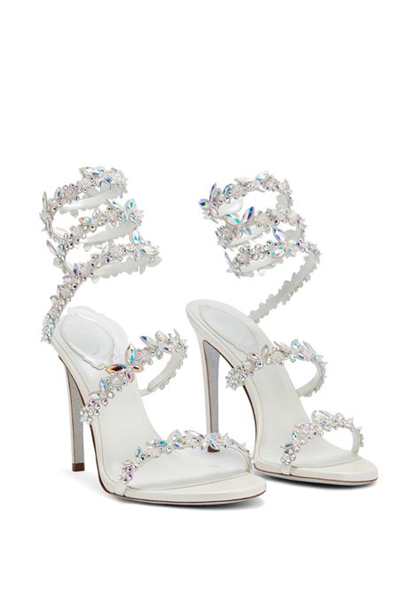 White 105mm Cleo sandals Rene caovilla - women RENE CAOVILLA | C12120105R001Y307